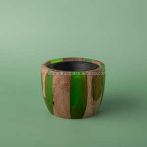 เตาเผาเครื่องหอมไม้เรซิ่นแบบอาหรับทำมือ พร้อมฝาปิดอีพ็อกซี่ดีไซน์พิเศษ สำหรับบาคูร์ โอด และสร้างบรรยากาศทางจิตวิญญาณที่หรูหรา - Product Image 2