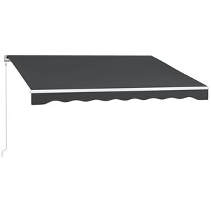 Tenda da Sole Elettrica Retrattile 3x2,4m con Protezione UV, Manovella Manuale e Telecomando per Terrazzo - Product Image 1