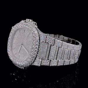 Reloj de Pulsera de Lujo para Hombre con Cuarzo y Diamantes, Brazalete de Acero Inoxidable, Esfera con Forma de Cojín, Bisel Brillante, Edición Limitada SEIKO - Product Image 3
