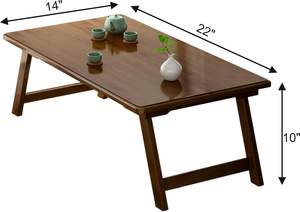 Mesa de estudio minimalista de bambú, escritorio duradero y resistente para el hogar, estudio, trabajo con portátil, lectura, escritura y ahorramiento de espacio en interiores. - Product Image 2