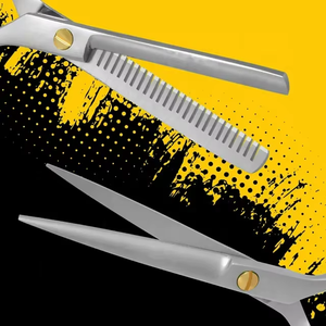 กรรไกรตัดผมคุณภาพสูง ใบมีดโค้ง สำหรับร้านเสริมสวยและร้านตัดผมมืออาชีพ ผลิตจากสแตนเลส รับผลิตแบบ OEM พร้อมสกรีนโลโก้ - Product Image 5