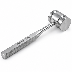 ROBOZ TECH - Juego de martillos ortopédicos de acero inoxidable, cabeza cilíndrica grande, 3 lb 2.8 oz, diámetro 1.954" (49.6 mm), longitud total - Product Image 1