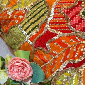 Premium position print with embroidery fabric is a modern textile designed for stylish fashion and <b>garment</b> collections This fabr - Product Image 3