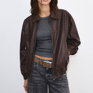 High Quality Women's Leather Jacket Elegant and Durable Genuine Leather Jacket for Ladies Breathable Motorcycle Bomber Jackets - Product Image 1
