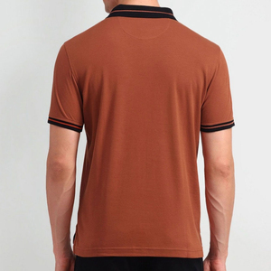 Men's New Fashion Trend Premium Polyester Breathable Short Sleeve Casual Pullover for Shirts Custom Knitted Fabric Plus Size - Product Image 3