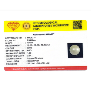 Certified Natural Freshwater Pearl 7.9 Carat Loose Gemstone for Fine Jewelry - Product Image 3
