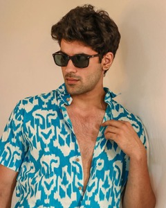 Camisa de algodón para hombre, estampada a mano, de manga corta, suave, de diseñador, para fiesta, de manga larga. - Product Image 6