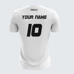 Uniforme de football personnalisé de haute qualité pour adultes, vêtements de sport en polyester de grande taille, nom de l'équipe, logo, coupe automatisée directe, OEM pour l'été - Product Image 2