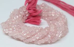 ลูกปัดโรสควอตซ์ทรงลูกบาศก์เหลี่ยมเพชรพลอย ขนาด 5-5.5 มม. รูปทรงกล่อง ลูกปัดพลอยสีชมพู 10 นิ้ว สำหรับทำเครื่องประดับ ขายส่ง - Product Image 5