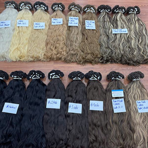 Extensiones de Cabello Humano Ondulado con Punta en U, Color Ruso, 100% Alineado con la Cutícula, Sin Enredos, Sin Caída, Queratina, Punta en U, Oferta 2026 - Product Image 1