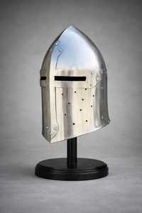 CHk Templar Helmet Crusader Armor Knight Headwear Great Helm Metal Embossing Handmade Art Collectible <b>Gift</b> Halloween Him - Product Image 2