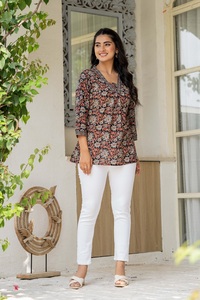 Women Cotton Printed <b>Kurti</b> Top Ethnic Tunic Casual Wear <b>Kurti</b> - Product Image 6