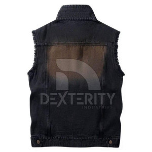 Nuevo Diseño, Camisas de Mezclilla sin Mangas para Hombre, de Primera Calidad, Color Sólido, Transpirables, Ecológicas, Ligeras, 100% - Product Image 2