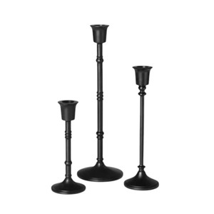 Ensemble de 3 bougeoirs en bambou argenté, support de bougie en métal nickelé, style nordique, décoration de table de mariage - Product Image 6