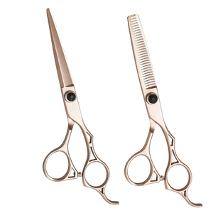 6 Inch Para Titanium Rose Gold Color <b>Barber</b> Scissors Hair Cutting Thinning Scissors Shears <b>Set</b> Silver <b>Barber</b> Scissors Kit - Product Image 2