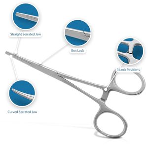 XELTECH SURGICAL Pince hémostatique Mosquito 5" Courbée Droite Verrouillable Manuelle en Acier Inoxydable 316L Certifiée CE pour Usage Hospitalier - Product Image 2