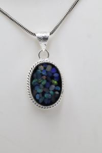 Anillo de Ópalo Doble en Plata de Ley 925 y Plata Alemana, Gema de Ópalo Doble Natural, Joyería Hecha a Mano Ajustable - Product Image 2