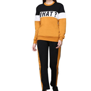 ชุดวอร์มผู้หญิงสีพื้นผลิตในปากีสถาน พิมพ์โลโก้ตามสั่ง ชุดวอร์มลำลองสำหรับผู้หญิง - Product Image 1