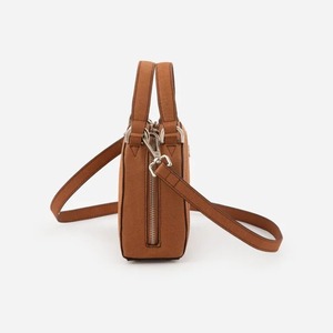 Sac à bandoulière vintage en cuir organique pour femme, style dôme, avec rabat et fermeture éclair, poignée supérieure, capacité moyenne, doublure en PU, prêt pour le voyage, personnalisable - Product Image 3