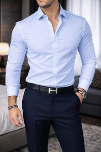 Chemises Décontractées de Haute Qualité pour Hommes, Style Western, Manches Longues, Collection Streetwear, Coupe Ample, Provenant de BD - Product Image 5