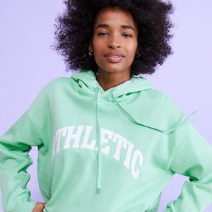 Sweat à capuche pour femme de qualité supérieure, personnalisable avec logo, en coton bambou éponge, vente en gros - Product Image 1