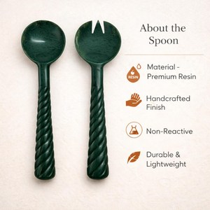 Latest Design Handmade Resin <b>Salad</b> <b>Server</b> Set Kitchenware Utensils Unique Swirl Resin <b>Salad</b> Spoon Set Tabletop Resin Serve ware - Product Image 4