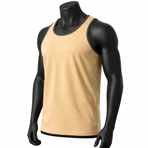 CAROLINA LEATHER INDUSTRY Camiseta sin Mangas para Hombre, Estilo Casual y Deportivo, Cuello Redondo, Spandex/Algodón, Diseño a Cuadros, Transpirable, 180g, Lo Más Popular - Product Image 3