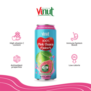 Tropical Pink Guava Juice Drink 500ml PET Bottle NFC No Sugar Added VINUT OEM ODM Private Label Wholesale Supplier - Product Image 3