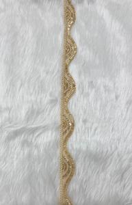 1.5 Inch Organza Lace Trim Bridal Ribbon Border Pearl Bead <b>Sequin</b> Embroidery Ethnic Sewing Apparel Decorative <b>Material</b> - Product Image 2