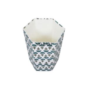 ถังขยะกระดาษแข็งคุณภาพสูงทันสมัย หุ้มด้วยผ้าฝ้าย 100% รับทำโลโก้ตามสั่ง พิมพ์ลายดอกไม้ด้วยระบบดิจิทัล - Product Image 6