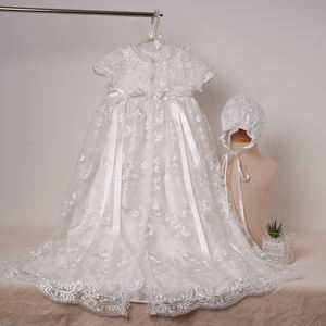 <span class=keywords><strong>Vestidos</strong></span> <span class=keywords><strong>para</strong></span> ocasiones especiales <span class=keywords><strong>para</strong></span> niñas, vestido de <span class=keywords><strong>bautizo</strong></span> de encaje elegante blanco, vestido de Bautismo con gorro - Product Image 1