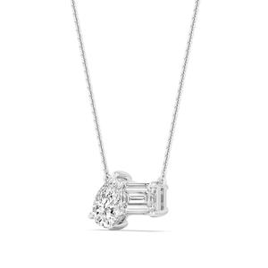 Pendentif délicat pour femme, fabriqué avec un diamant émeraude de laboratoire de 1,00 CTW, en or jaune 14 carats, bijoux fins, souvenir élégant - Product Image 4