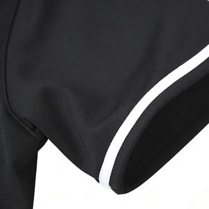 Men's Black Short Sleeve <b>Soccer</b> Jersey Crew Neck Moisture Wicking Polyester Sport Shirt Regular Fit All Seasons Apparel - Product Image 3