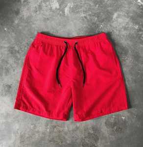 Shorts Bermuda en Coton Oxford Blanc pour Homme, Taille Élastiquée avec Cordon, Couleur Unie, Coupe Décontractée, Taille Mi-Haute, Respirant, Tissé - Product Image 2