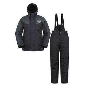 Ensemble veste et pantalon de ski pour homme, imperméable 10 000 mm, à capuche, en polyester/nylon, rembourré en coton PP, combinaison une pièce à fermeture éclair pour adulte - Product Image 1