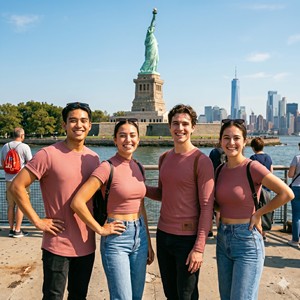 Chemisiers côtelés pour femmes style Y2K avec strass, couleur rose poudré, col rond, coupe ajustée, crop top, personnalisable OEM ODM, marque privée, vente en gros - Product Image 6