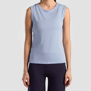 Camiseta sin mangas para yoga para mujer, suave, elástica, transpirable, de secado rápido, ligera, para gimnasio, entrenamiento, correr, fitness, ropa deportiva - Product Image 1