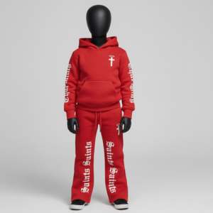 Ensemble survêtement et pantalon évasé pour garçon, 2 pièces, 100% coton, ensemble de survêtement évasé pour bébé, vêtements pour enfants - Product Image 3