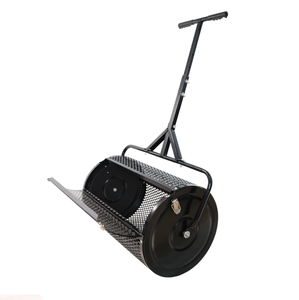 Compost & Peat Moss Spreader <b>Metal</b> Mesh Basket Lawn Topdressing <b>Roller</b> Garden Fertilizer Soil Spreader ODGGAD017 - Product Image 1