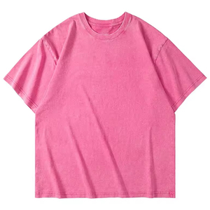 Camiseta de algodón tejida con lavado ácido personalizado para hombre, estilo vintage, oversize, streetwear, con etiqueta - Product Image 5