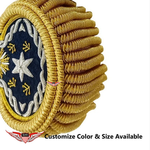 Epaulettes de Hombro KEW Dorados con Flecos Pesados y Bordados, Estilo Napoleónico Antiguo, Lujosos, Ecológicos, Talla Personalizable - Product Image 4