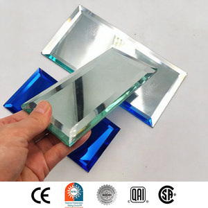 Piastrelle a Specchio Smussate Personalizzabili e Colorate, Specchio Decorativo da Parete in Vetro Temperato con Bordo Argento per <span class=keywords><strong>Pareti</strong></span> di Fondo e Cucina - Product Image 1