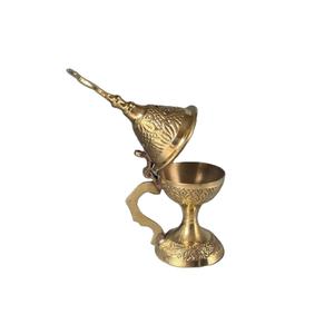 Gravure à la main Design Brûleur d'encens en laiton Croix sur le dessus Artisanat Style Jérusalem Fournitures d'église Encensoir Brûleur d'odeur décoratif - Product Image 1