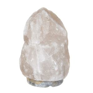 Lampe de sel blanche de l'Himalaya artisanale, fabriquée à partir de sel cristallin authentique, offrant une beauté intemporelle et un attrait décoratif pour tous. - Product Image 2
