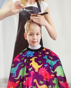 Capa de Peluquería Infantil Tactus Industries con Estampado de Dinosaurio, Poliéster/Nailon, Resistente al Agua, Antiadherente, Cintura Ajustable, Delantal de Barbero - Product Image 5