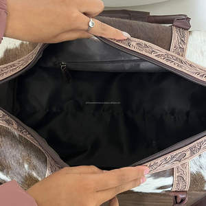 Sac de Voyage Week-end en Cuir de Vachette Artisanal Premium 2026 – Sac de Nuit Grande Capacité en Cuir Véritable Gravé - Product Image 6