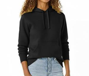 Sudadera con Capucha Rosa para Mujer, Color Sólido, Corte Regular, con Bolsillos, 100% Algodón Tejido, Transpirable, para Otoño - Product Image 5