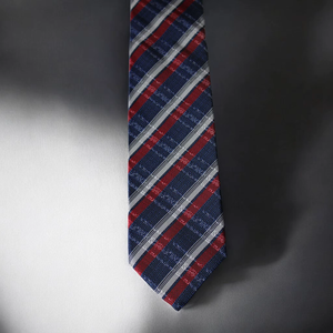 Corbata Benon Premium Azul 100% Seda, Casual y Formal |   Corbata Elegante para Negocios y Bodas, Diseño Clásico a Cuadros, Ecológica - Product Image 2