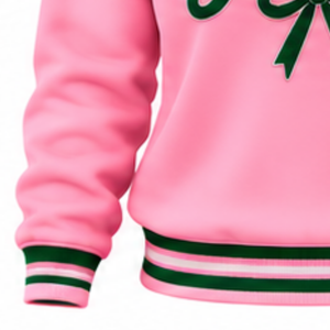 Pink Sisterhood Women Pullover <b>Sweatshirt</b> <b>Heart</b> Letter Graphic Knitted Rib Crew Neck Long Sleeve Casual Fashion Custom Ladies - Product Image 3