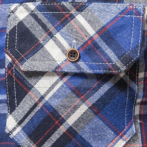 เสื้อเชิ้ตผ้าแฟลนเนลผู้ชาย ลายสก็อต แขนยาว ผ้าฝ้าย นุ่ม สบาย ติดกระดุม แฟชั่น เสื้อทำงานกลางแจ้ง - Product Image 6